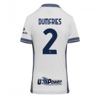 Camiseta Inter Milan Denzel Dumfries #2 Segunda Equipación Replica 2024-25 para mujer mangas cortas